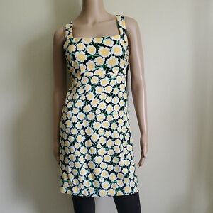 Diane Von Furstenberg Yellow and White Floral Mini Dress